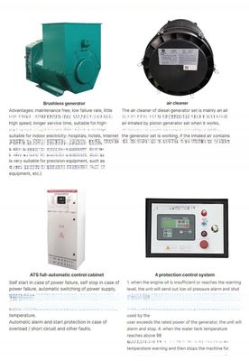 Generatore diesel da 20 kW 25 kW 30 kW 50 kW 60 kW 100 kVA 400 kV con tensione personalizzabile